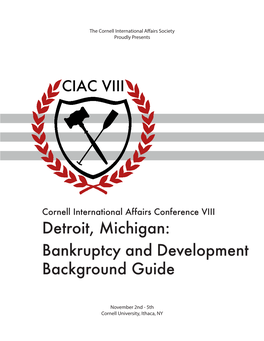 Detroit, Michigan: Bankruptcy and Development Background Guide