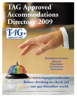 TAG Approved Accommodations Directory 2009