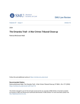 The Omarska Triall - a War Crimes Tribunal Close-Up