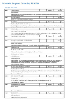 Program Guide Report