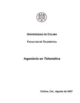 Ingeniería En Telemática