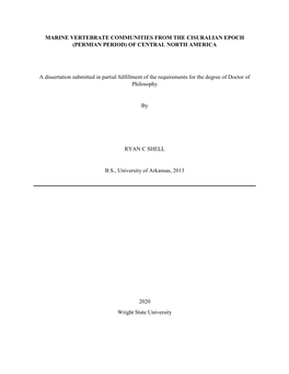 Marine Vertebrate Communities from the Cisuralian Epoch (Permian Period) of Central North America