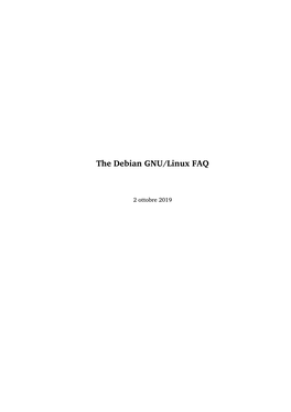 The Debian GNU/Linux FAQ