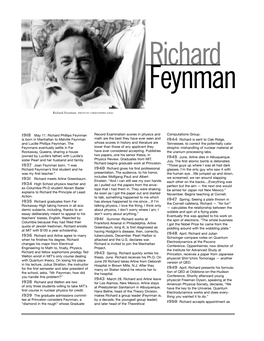 1918 May 11. Richard Phillips Feynman Is Born in Manhattan To