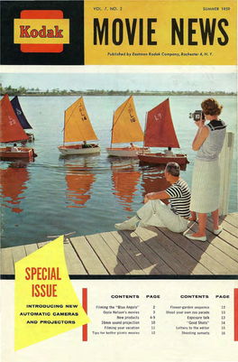Kodak Movie News; Vol. 7, No. 2; Summer 1959