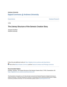 The Literary Structure of the Genesis Creation Story