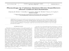 Phenology in Calanus Finmarchicus; Hypotheses About Control Mechanisms