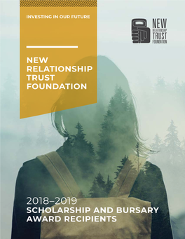 2018-19 Scholarship and Bursary Award Recipients Brochure
