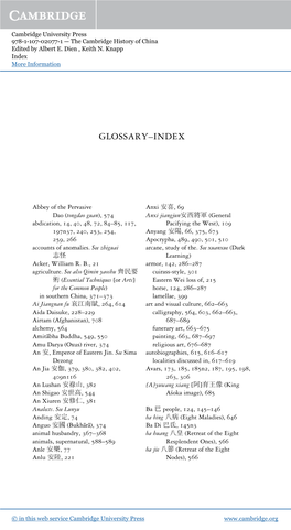 Glossary–Index