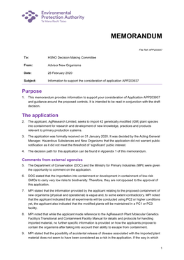 APP203937 EPA Staff Advice Memorandum.Pdf