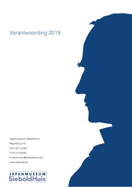 Verantwoording 2019