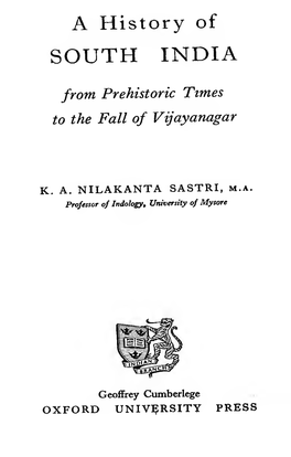 K. A. Nilakanta Sastri Books