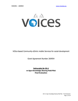 Voice-Based Community-Centric Mobile Services for Social Development