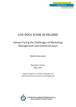 Live Rock Scene in Helsinki