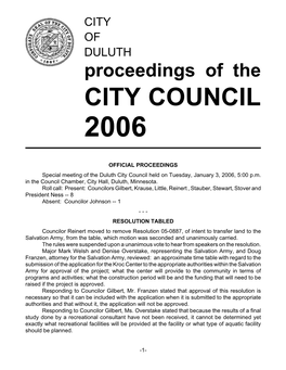 2006 Official Proceedings