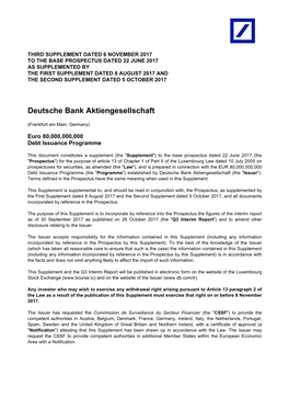 Deutsche Bank Aktiengesellschaft