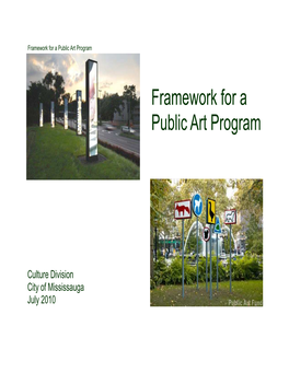 Framework for a Public Art Program July 2010.Pub