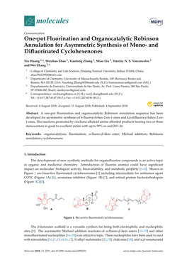 One-Pot Fluorination and Organocatalytic Robinson