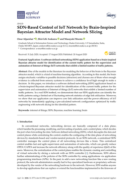SDN-Based Control of Iot Network by Brain-Inspired Bayesian Attractor Model and Network Slicing