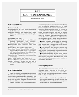 Southern Renaissance