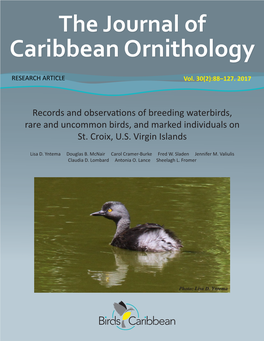 The Journal of Caribbean Ornithology