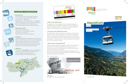 Algundcard - Included Services