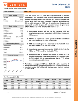 Inox Leisure Ltd BUY