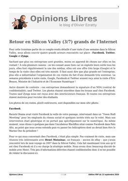 Opinions Libres - 1 / 14 - Edition PDF Du 13 Septembre 2020 2