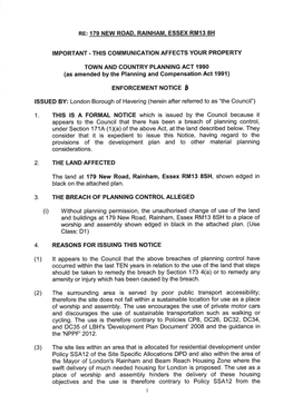 Planning Enforcement Notice