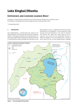 Lake Xingkai/Khanka Experience and Lessons Learned Brief