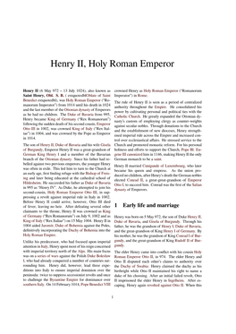 Henry II, Holy Roman Emperor