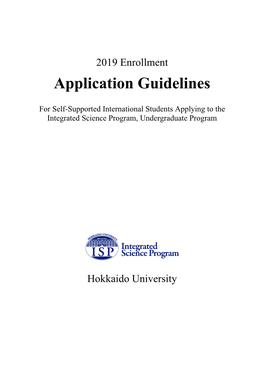 Application Guidelines