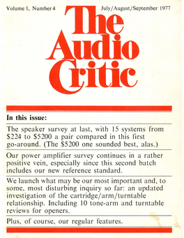 1977 Audio Critic Vo
