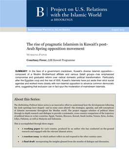 In Kuwait's Post- Arab Spring Opposition Movement