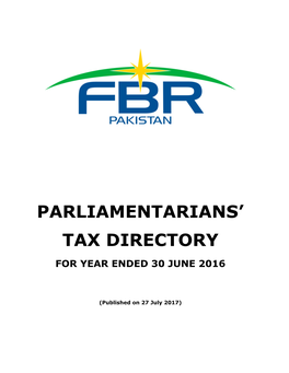 Parliamentarians' Tax Directory