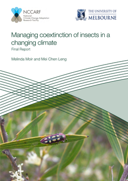 Managing Coextinction of Insects in a Changing Climate Final Report