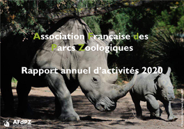 Association Française Des Parcs Zoologiques Rapport Annuel D