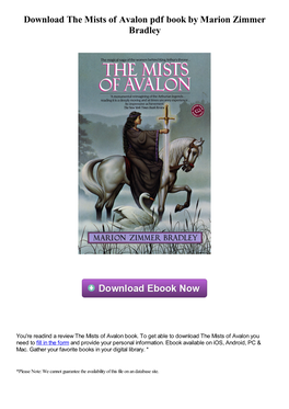 Download the Mists of Avalon Pdf Ebook by Marion Zimmer Bradley