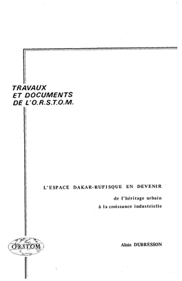 L'espace Dakar-Rufisque En Devenir