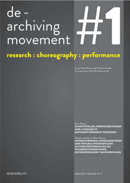 Research : Choreography : Performance