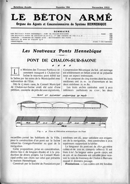 LE BÉTON ARME Organe Des Agents Et Concessionnaires Du Système HENNEBIQUE