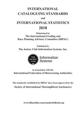 International Cataloguing Standards 2018