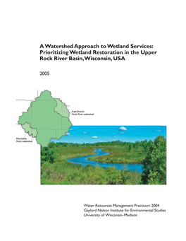 Prioritizing Wetland Restoration in the Upper Rock River Basin
