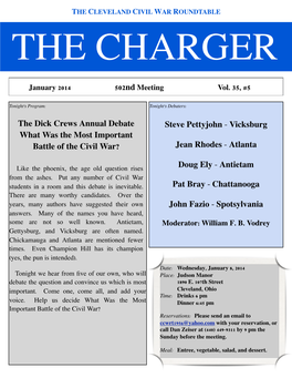 CHARGER, January 2014