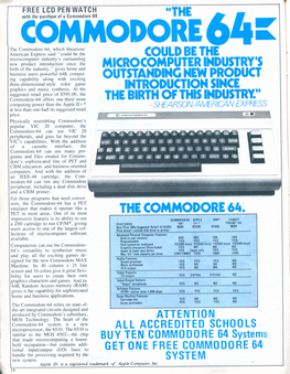 COMMODORE 641Ft.. the Commodore-64