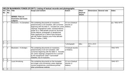 HELEN Mcnamara FONDS (R13917): Listing of Textual Records and Photographs Vol