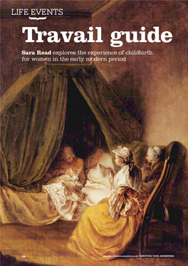 LIFE EVENTS} Travail Guide Sara Read Explores the Experience of Childbirth for Women in the Early Modern Period