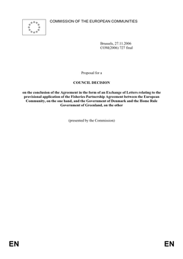 727 Final Proposal for a COUNCIL DECISION on the Conclusio