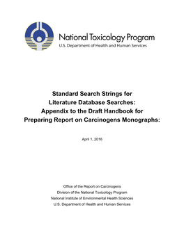 Appendix to the Draft Handbook for Preparing Roc Monographs