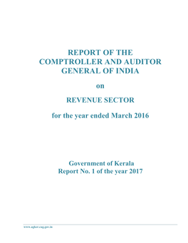 Report of the Comptroller and Auditor General of India